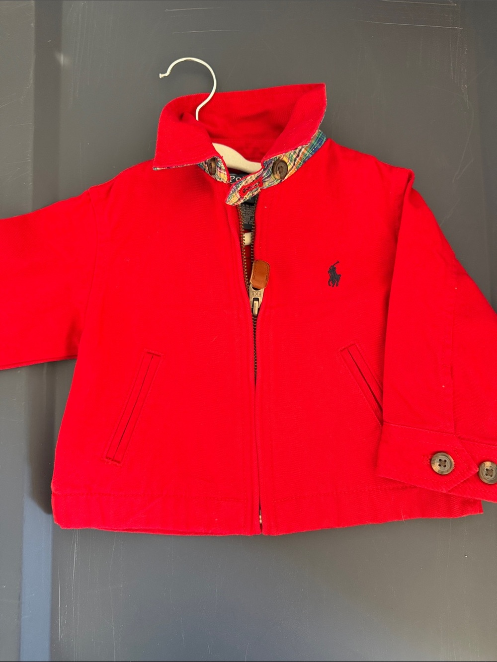 Polo by Ralph Lauren Red Kids Jacket with Navy Pony